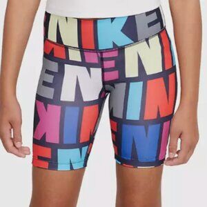Nike Girls' (Kids) Obsidian Multi Dri-FIT One Biker Shorts (DZ4623-451) Size L